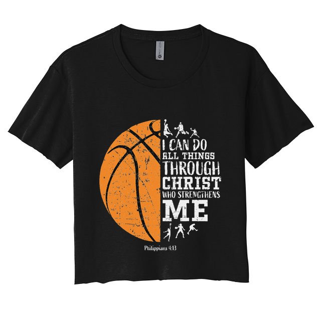 Christian Basketball Religious Gifts Crop Top