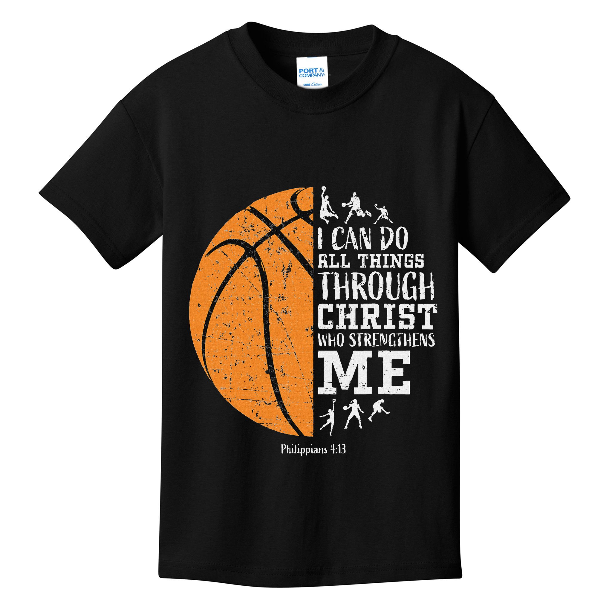 Christian Basketball Religious Gifts Kids T-Shirt