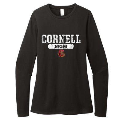 Cornell Big Red Mom Block Pill Icon Womens CVC Long Sleeve Shirt