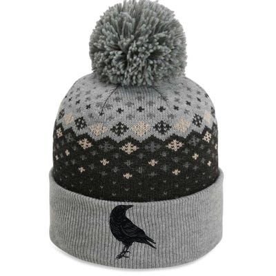 Crow Blackbird Raven Silhouette Bird The Baniff Cuffed Pom Beanie