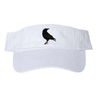 Crow Blackbird Raven Silhouette Bird Valucap Bio-Washed Visor