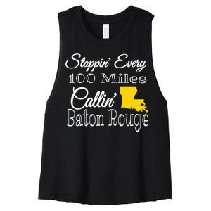 Callin Baton Rouge Music Concert Women's Racerback Cropped Tank