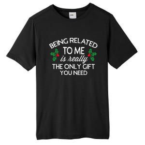 Christmas Being Related To Me Family Joke Tall Fusion ChromaSoft Performance T-Shirt