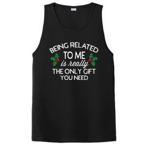 Christmas Being Related To Me Family Joke PosiCharge Competitor Tank