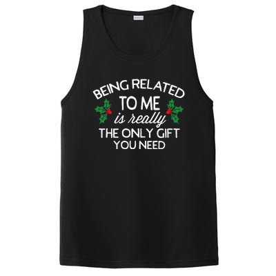 Christmas Being Related To Me Family Joke PosiCharge Competitor Tank