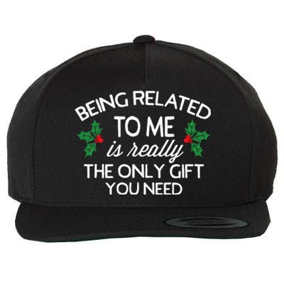 Christmas Being Related To Me Family Joke Wool Snapback Cap