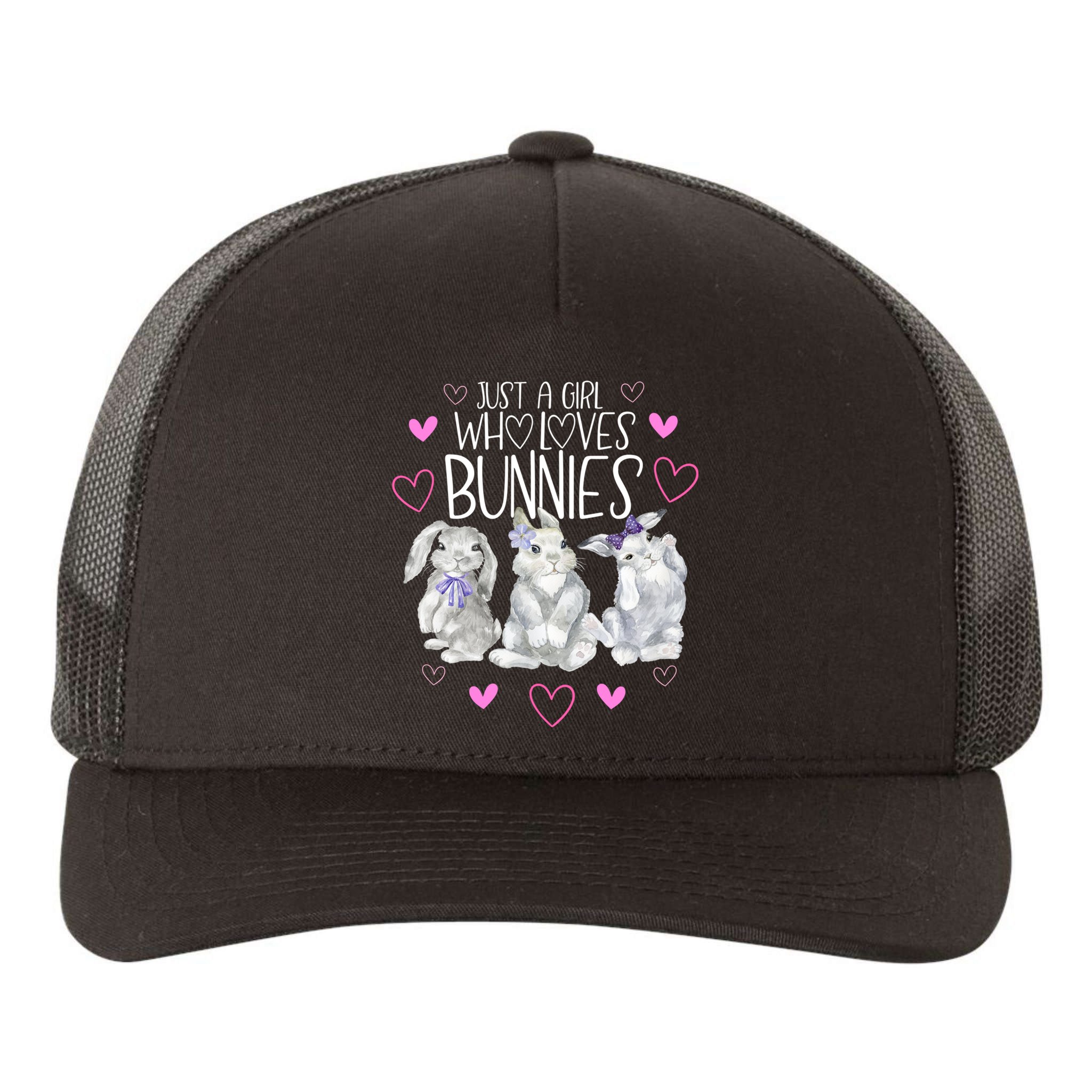 Cool Bunny Rabbit Gift Just A Girl Who Loves Bunnies Gift Yupoong Adult 5-Panel Trucker Hat