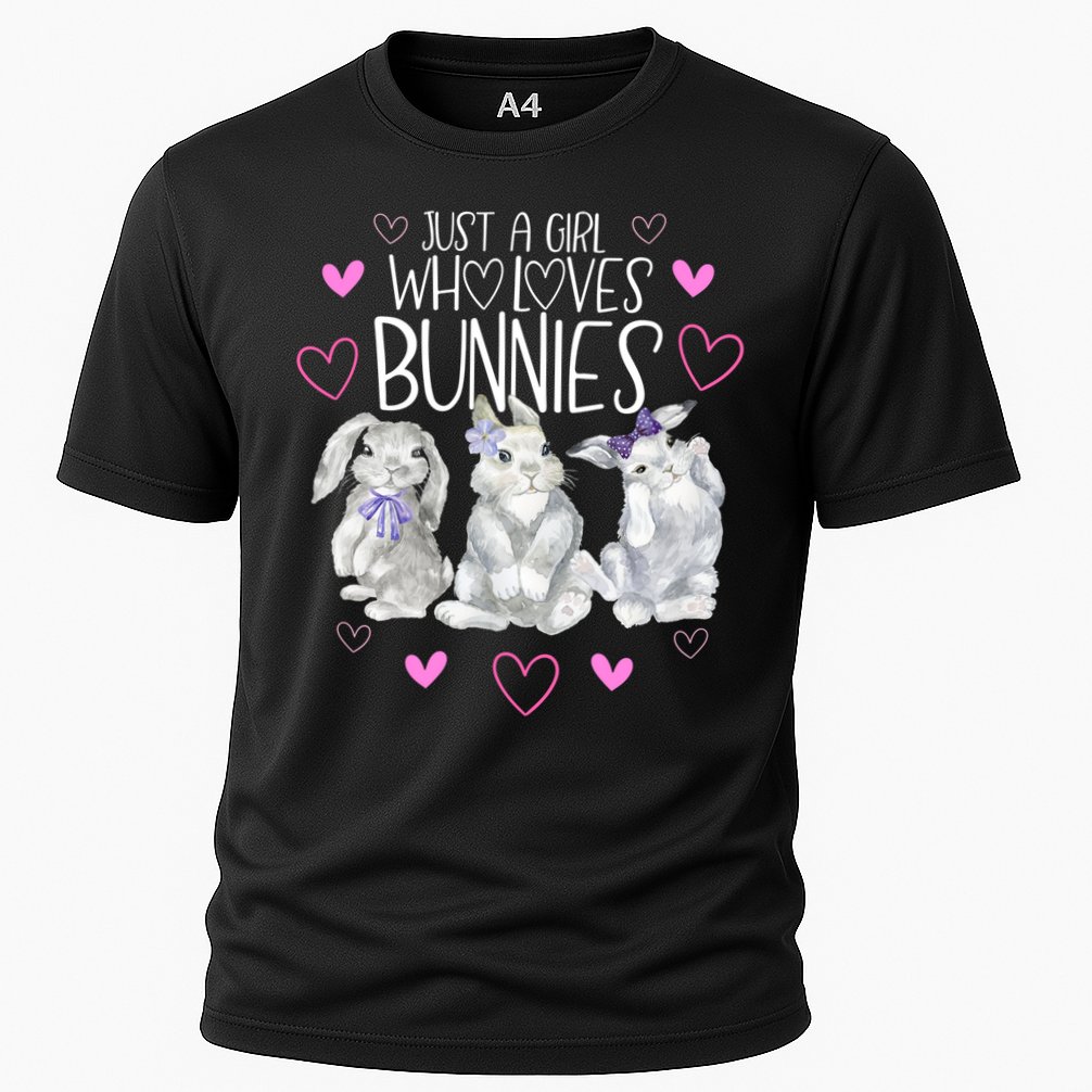 Cool Bunny Rabbit Gift Just A Girl Who Loves Bunnies Gift Cooling Performance Crew T-Shirt