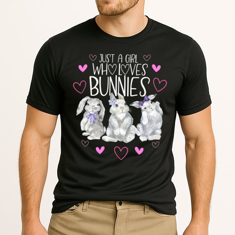 Cool Bunny Rabbit Gift Just A Girl Who Loves Bunnies Gift Cooling Performance Crew T-Shirt