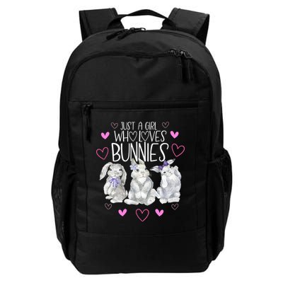 Cool Bunny Rabbit Gift Just A Girl Who Loves Bunnies Gift Daily Commute Backpack