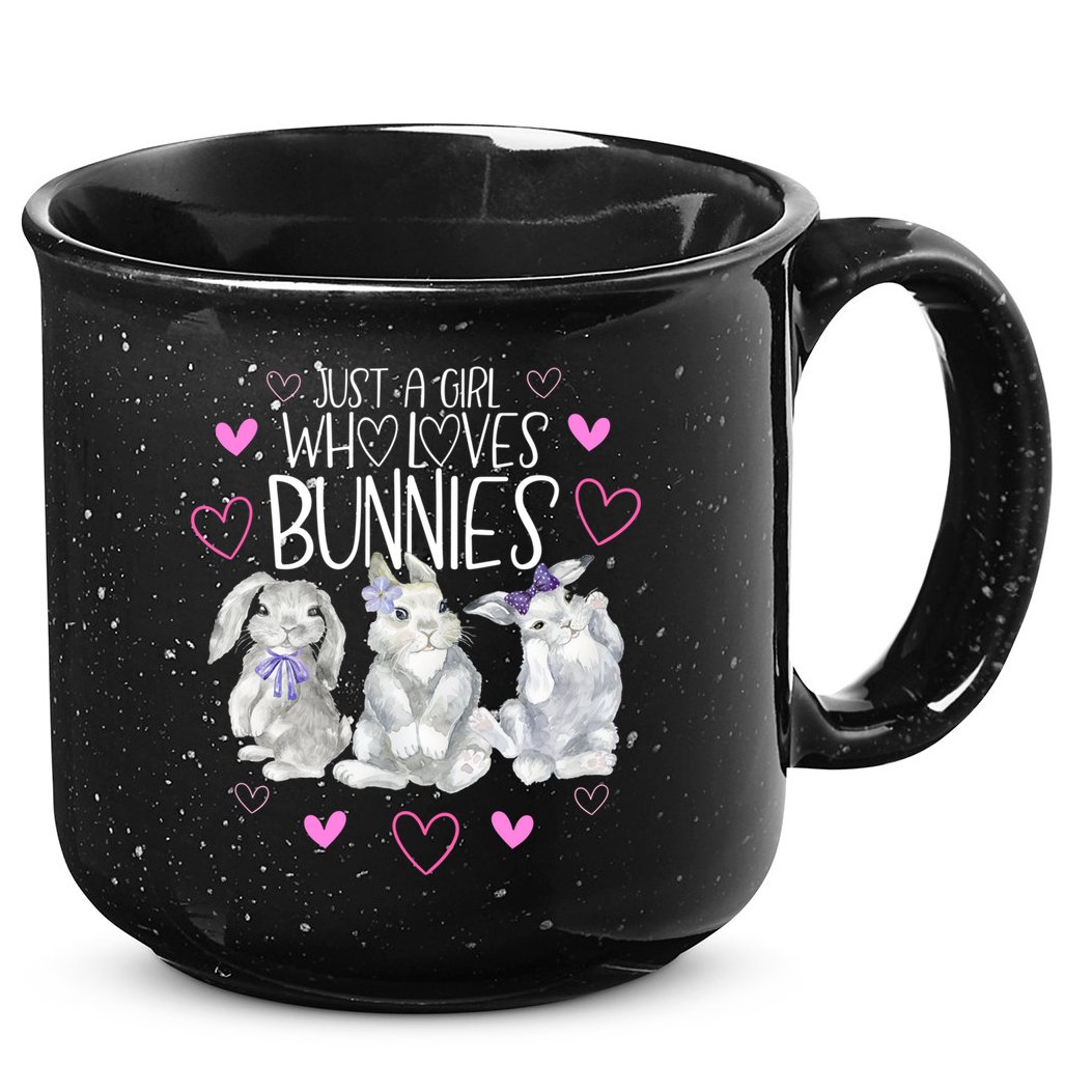 Cool Bunny Rabbit Gift Just A Girl Who Loves Bunnies Gift 15oz Campfire Ceramic Mug