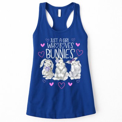 Cool Bunny Rabbit Gift Just A Girl Who Loves Bunnies Gift Womens Tank Top