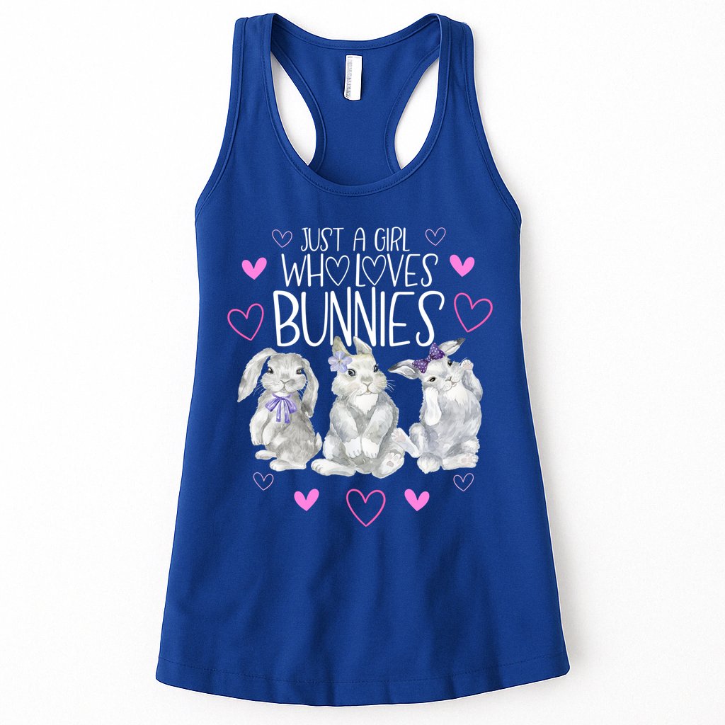 Cool Bunny Rabbit Gift Just A Girl Who Loves Bunnies Gift Womens Tank Top