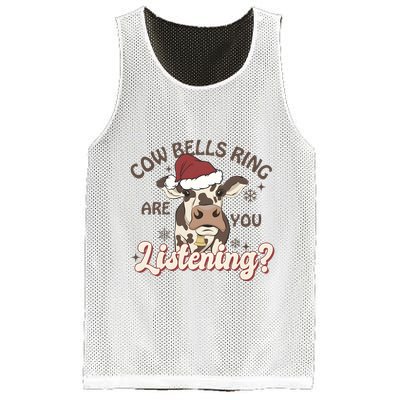 Cow Bells Ring Are You Listening Merry Christmas Mesh Reversible Basketball Jersey Tank