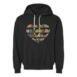 Cool Books Reading Men Women Book Lover Literacy Librarian Garment-Dyed Fleece Hoodie