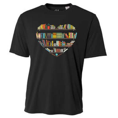 Cool Books Reading Men Women Book Lover Literacy Librarian Cooling Performance Crew T-Shirt