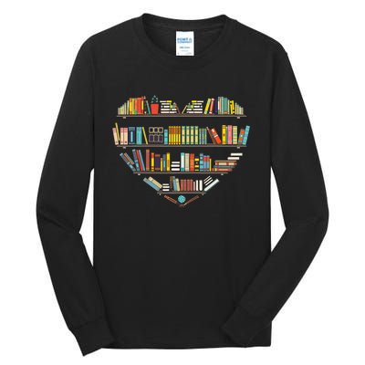 Cool Books Reading Men Women Book Lover Literacy Librarian Tall Long Sleeve T-Shirt