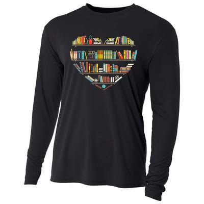 Cool Books Reading Men Women Book Lover Literacy Librarian Cooling Performance Long Sleeve Crew