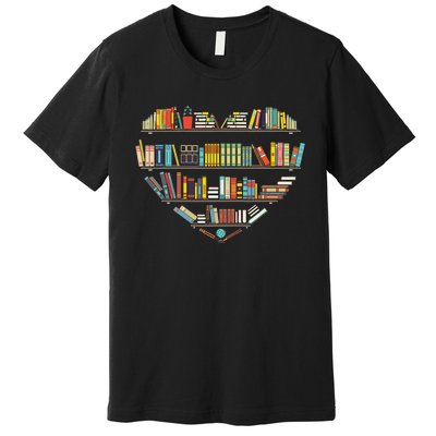 Cool Books Reading Men Women Book Lover Literacy Librarian Premium T-Shirt