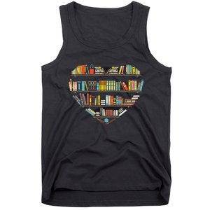 Cool Books Reading Men Women Book Lover Literacy Librarian Tank Top