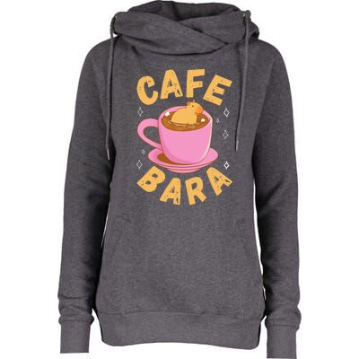 Cafe Bara Rodent Animals Vintage Capybaras Womens Funnel Neck Pullover Hood