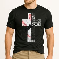 Christian Baseball Religious Cross Graphic Cooling Performance Crew T-Shirt