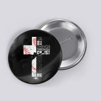 Christian Baseball Religious Cross Graphic Button