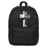 Christian Baseball Religious Cross Graphic 16 in Basic Backpack