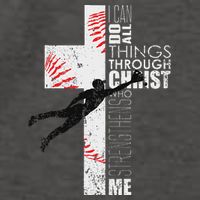 Christian Baseball Religious Cross Graphic Vector Backpack
