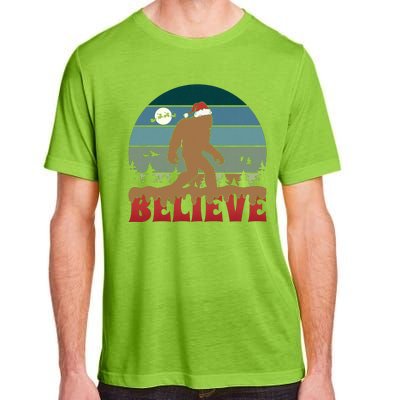 Christmas Bigfoot Retro Adult ChromaSoft Performance T-Shirt