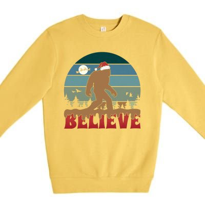 Christmas Bigfoot Retro Premium Crewneck Sweatshirt