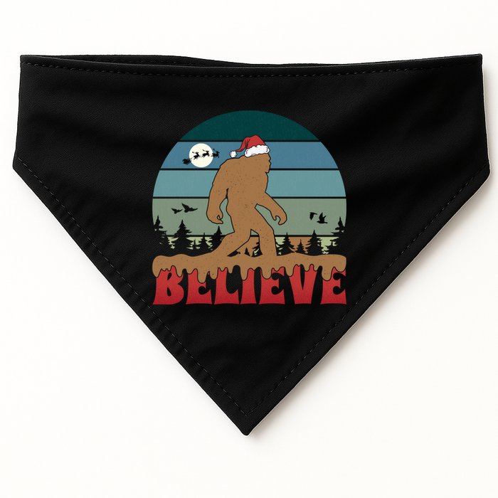 Christmas Bigfoot Retro USA-Made Doggie Bandana