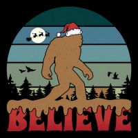 Christmas Bigfoot Retro USA-Made Doggie Bandana