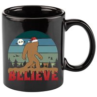 Christmas Bigfoot Retro 11oz C Handle Ceramic Mug
