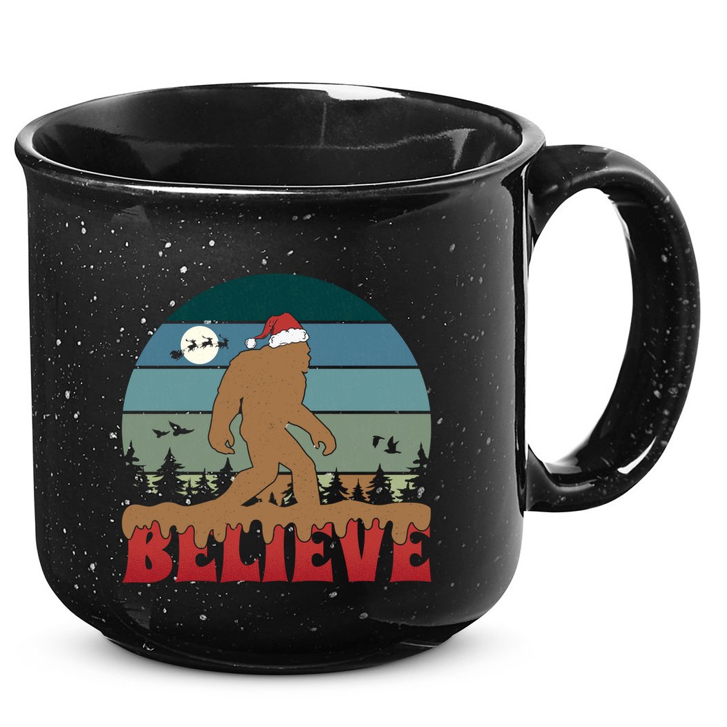 Christmas Bigfoot Retro 15oz Campfire Ceramic Mug