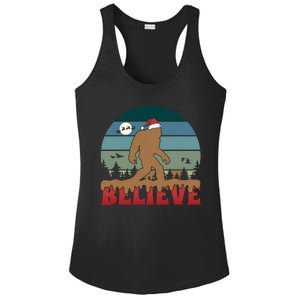 Christmas Bigfoot Retro Ladies PosiCharge Competitor Racerback Tank