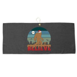 Christmas Bigfoot Retro Large Microfiber Waffle Golf Towel