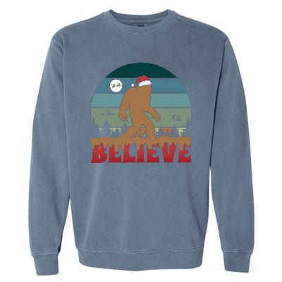 Christmas Bigfoot Retro Garment-Dyed Sweatshirt