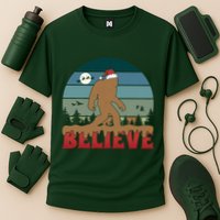 Christmas Bigfoot Retro Performance Shirt