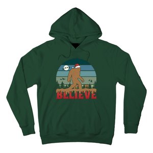 Christmas Bigfoot Retro Hoodie