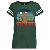 Christmas Bigfoot Retro Enza Ladies Jersey Football T-Shirt