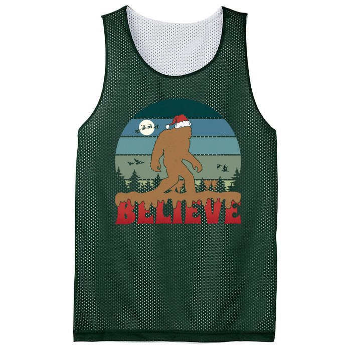 Christmas Bigfoot Retro Mesh Reversible Basketball Jersey Tank