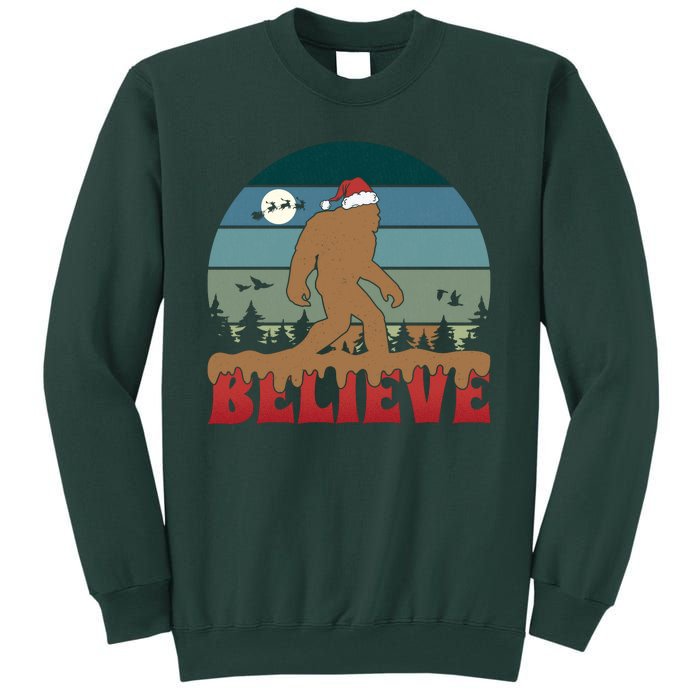 Christmas Bigfoot Retro Tall Sweatshirt