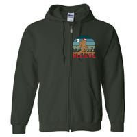 Christmas Bigfoot Retro Full Zip Hoodie