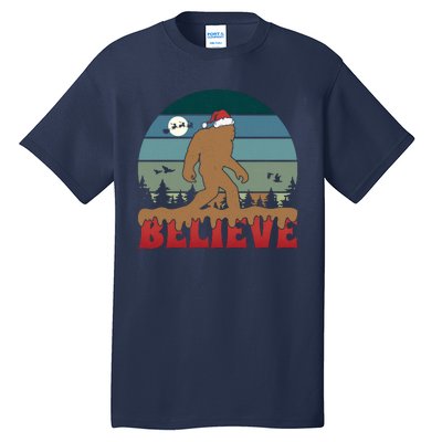 Christmas Bigfoot Retro Tall T-Shirt