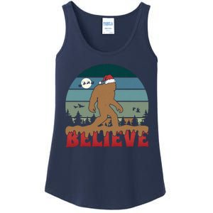 Christmas Bigfoot Retro Ladies Essential Tank