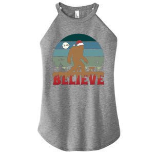 Christmas Bigfoot Retro Women's Perfect Tri Rocker Tank