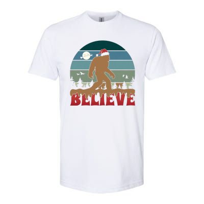 Christmas Bigfoot Retro Softstyle CVC T-Shirt