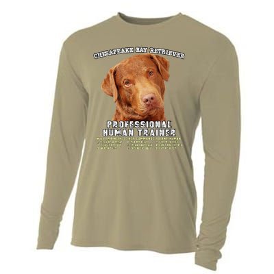 Chesapeake Bay Retriever Professional Human Trainer Cute Dog Cooling Performance Long Sleeve Crew