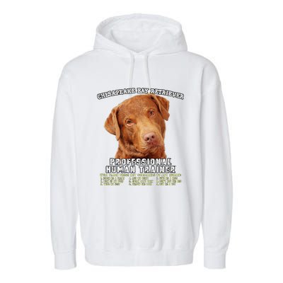 Chesapeake Bay Retriever Professional Human Trainer Cute Dog Garment-Dyed Fleece Hoodie